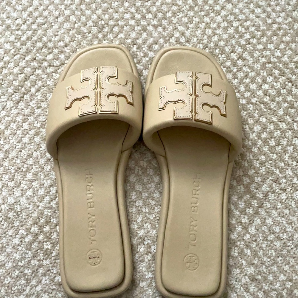 Tory Burch Double T slides